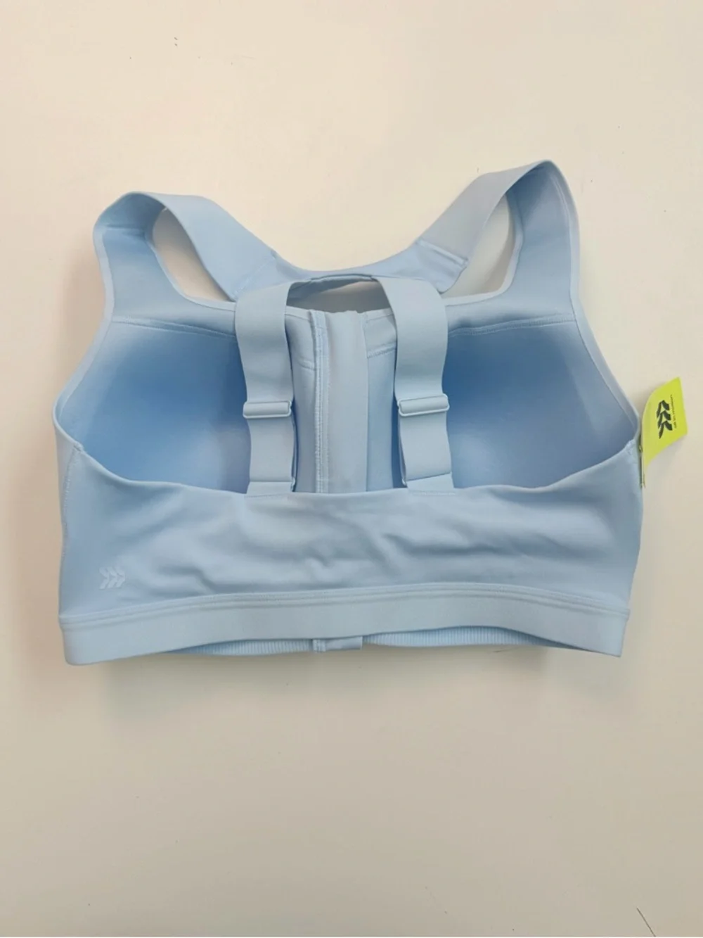 All In Motion Sports Bra High Support Impact Front Closure Zip Light Baby Blue
